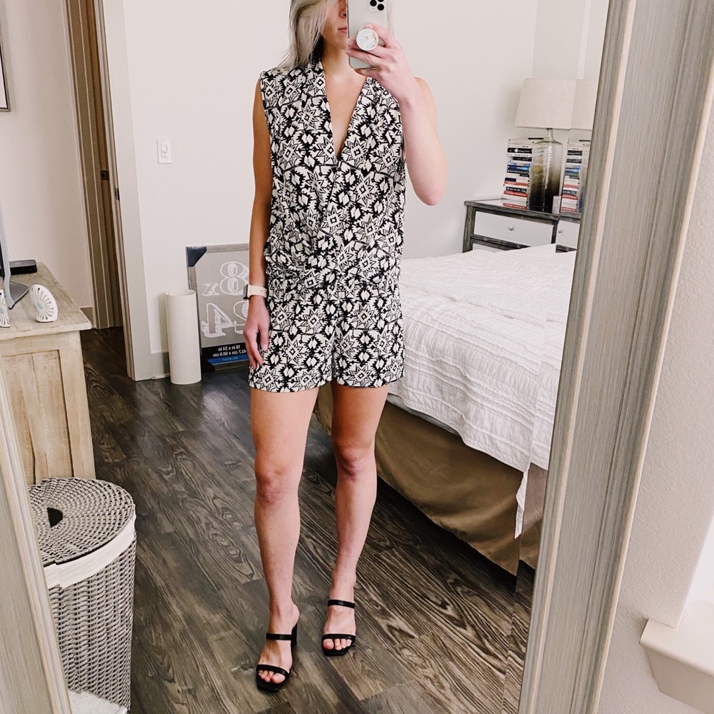 Collective Concepts Black and White Romper